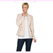 Isaac Mizrahi Live! Lamb Leather Mixed Quilted Barn Jacket, Blush, Size 6, $287