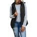 Women's Winter Spring Warmer Slim Zipper Hooded Vest Sleeveless Jacket
