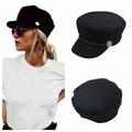 Clearance!Octagonal Hat Winter Hats For Women Men Octagonal Cap Wool Button Traveling Hiking Caps Sun Visor Hat Black Sport Running Hat