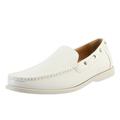 Bruno Marc Men's Comfort Breathable Flats Shoes Casual Loafers Boat Driving Penny Slip-On Shoes BUSH-05 WHITE Size 8