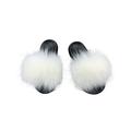 Gomelly Ladies Fur Slides Fuzzy Furry Slippers Casual Shoes