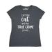 Inktastic I Got my Cat and my True Crime Shows Adult Women's T-Shirt Female