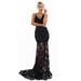 Jocestyle Women Spaghetti Strap Sequin V-Neck Party Dress Bodycon Backless Dress (M)