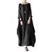 ZANZEA Womens Long Sleeve Casual Loose Long Shirt Dresses