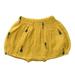 StylesILove Infant Baby Girl Carrot Crinkle Jersey Bubble Shorts Summer Cotton Bloomers (Mustard, 90/6-12 Months)