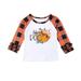 2019 Kids Autumn Clothing Halloween Toddler Baby Girls Plaid Pumpkin Print Tops T-shirt Cute Petal Sleeve Clothes Outfit 1-5Y