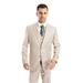 Men's Three Piece Vested Modern Fit Two Button Suit