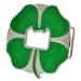 Buckle Rage Enamel Shamrock 4 Leaf Clover Four Belt Buckle, GREEN, 389