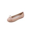 Wazshop Womens Ballet Flats Leather Classic Slip On Shoes Ladies Dance Walking Office Shoes