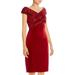 Tadashi Shoji Womens Velvet Sequined Cocktail Dress