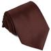 Ties For Men Satin Necktie - Mens Solid Color Neck Tie Wedding Neckties (Brown)