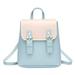 Chinatera Mini PU Leather Women Shoulder Bags Flap Backpack Lady School Bags (Blue)