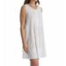 Women's La Cera 1104C 100% Cotton Woven Sleeveless Embroidered Gown