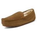 DREAM PAIRS New Soft Mens Au-Loafer Indoor Warm Moccasins Slippers Flats shoes AU-LOAFER-01 TAN Size 7