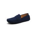 LUXUR Mens Genuine Leather Loafers Comfort Flat Shoes Moccasins Casual Shoes Slip On