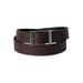 Signature by Levi Strauss & Co. Men's 38mm Single Stitch Creased Edge Leather Reversible Brown/Black Belt