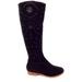 Jack Rogers Womens Tara Knee High Riding Boot Black Suede Si