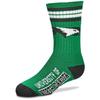 North Dakota For Bare Feet Youth 4-Stripe Deuce Crew Socks