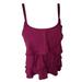 Plum Multi-Tiered Brief Tankini Swimsuit Women's