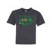 Inktastic St. Patrick's Day Vibes with Clovers Teen Short Sleeve T-Shirt Unisex Retro Heather Black L