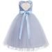 Heart Cutout Sequin Junior Flower Girl Dress Princess Dresses 172seq