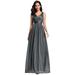 Ever-Pretty Womens V-Neck Sexy Cocktail Party Dresses for Women 07764 Grey US20