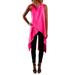 Zewfffr Women Ladies Sleeveless Vest Blouse Summer Shirt Tops Dress XL Hot Pink