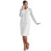 Jessica London Women's Plus Size Eyelet Jacket Dress Suit