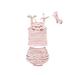 Meihuida Newborn Baby Girl Sleeveless Strap Striped Tank Tops Ruffles Baby Bloomers Headband 3PCS Outfits Baby Clothing Set
