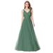 Ever-Pretty Womens Empire Waist Elegant Long Formal Evening Prom Gown for Women 73032 Green Blue US10