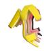 Lily34 by Glaze, Elastic Chunky Block High Heel Sandal - Women Open Toe Dress Shoe