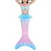 CVLIFE 4-13Y Kids Girls Swimwear Mermaid Tail Swimsuits Beachwear Bikini Set Children Swimmable Costumes Lace Up Tops 3PCS Quick Dry