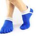 BRC 38-43 Outdoor Men's Breathable Cotton Toe Socks Pure Sports Comfortable 5 Finger Toe Sock Blue