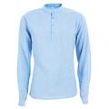 Cocloth Men Shirt Solid Color Pullover Half Cardigan Casual Linen Casual V-neck Top