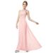 Ever-Pretty Women's Elegant Floor Length Formal Evening Dresses 09768J for Juniors Pink US9