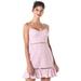 ASTR the label Women's Anne Sleeveless Embroidered Ruffle Mini Dress, Orchid, S