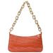 Winnereco Retro Women Pattern PU Underarm Bag Thick Chain Handbags (Orange)