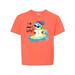 Inktastic I Do What I Want summer snowman surfing Teen Short Sleeve T-Shirt Unisex Retro Heather Coral XL