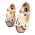 Autumn Baby Girl Casual PU Walking Shoe Pearl Bow Princess Flats Shoes