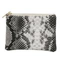 Winnereco Women PU Snake Pattern Coin Purse Wallet Small Clutch Bag (Black)