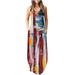 Tuscom Summer Maxi Dress for Women Independence Day Long Dress with Pockets American Flag Print Sundress 4th of July Patriotic Madi Dress Casual Spring Dress