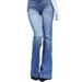 Women's Flared Jeans High Waist Casual Denim Boot Cut Casual Pants
