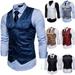 Mens Double Breasted Bridegroom Suit Dress Waistcoat Wedding Formal Coat Vest