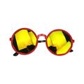 Binwwede Sunflower Frame Glasses Cute Round Sunglasses Flower Shaped Sunglasses Outdoor Beach Sunglasses Eyewear Vintage Flower Round Anti-UV Sunglasses for Toddler Boys Girls MHXX