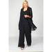 R&M Richards Mother of the Bride Jacket Dress Pant Suit 7216 Color: Black, Size: 8