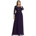 Ever-Pretty Women's Plus Size Wedding Bridesmaid Prom Dresses for Women 07412 Dark Purple US22