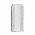 Rhodium-plated Kelly Waters Hinged Money Clip with X pattern Sides; for Adults and Teens; for Women and Men