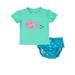 Kiko & Max Infant Girls Mint Green Fish Swim Suit Rash Guard & Swim Diaper Cover