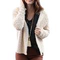 Alloet Long Sleeve Women Fleece Coat Cardigan Sweater Winter Jacket