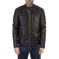 XRAY Mens Leather Jacket Coat, Faux PU Leather Coat Motorcycle Biker Jacket for Men